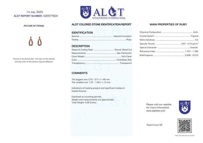 Zonder Minimumprijs - Oorbellen Zilver - Ruby -, Sieraden, Tassen en Uiterlijk, Oorbellen