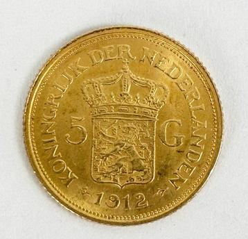 Nederland. Wilhelmina. 5 Gulden 1912 beschikbaar voor biedingen