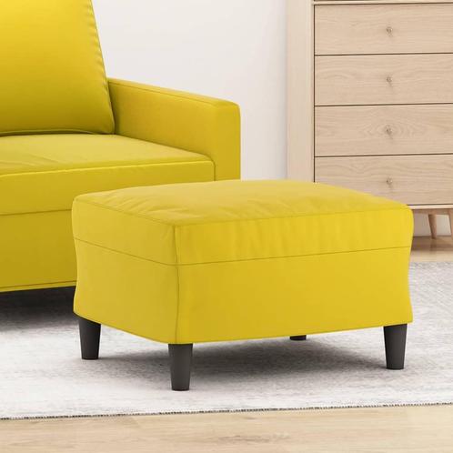 vidaXL Voetenbank 60x50x41 cm fluweel geel, Huis en Inrichting, Banken | Voetenbanken en Poefen, Nieuw, Verzenden