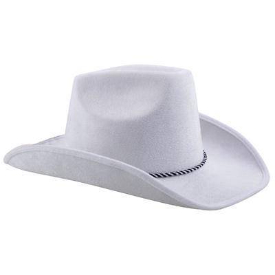 Witte Cowboyhoed Fluweel Goodwin, Hobby en Vrije tijd, Feestartikelen, Nieuw, Ophalen of Verzenden
