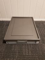 Kunststof bak 800x600x120mm, grijs, met oplegdeksel,, Gebruikt, 60 cm of meer, Minder dan 35 cm, Bak of Kist