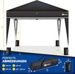 Partytent - Opvouwbaar - 3x3 m - Paviljoen - Easy up - Zwart, Verzenden, Zo goed als nieuw