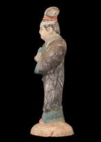 Oud-Chinees Terracotta Vrouwe Hofmessenger Statuette, Antiek en Kunst