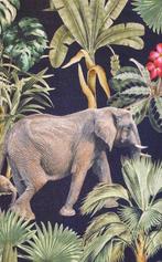 310x280cm! Bohemisch stof met exotische dieren - realistisch