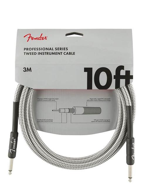 Fender Professional Tweed instrument kabel 3m wit, Muziek en Instrumenten, Instrumenten | Toebehoren, Verzenden