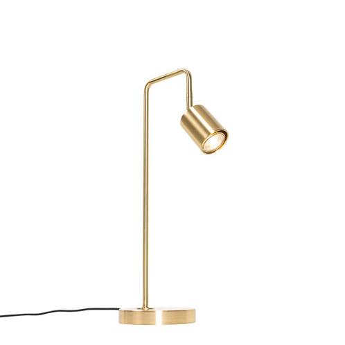 Moderne tafellamp messing verstelbaar - Java, Huis en Inrichting, Lampen | Tafellampen, Nieuw, Overige materialen, Minder dan 50 cm