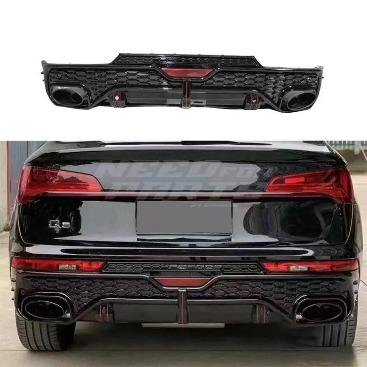 Diffuser With Black Exhaust Tips For Audi Q5 S Line/SQ5 FY, Auto-onderdelen, Carrosserie en Plaatwerk, Ophalen of Verzenden
