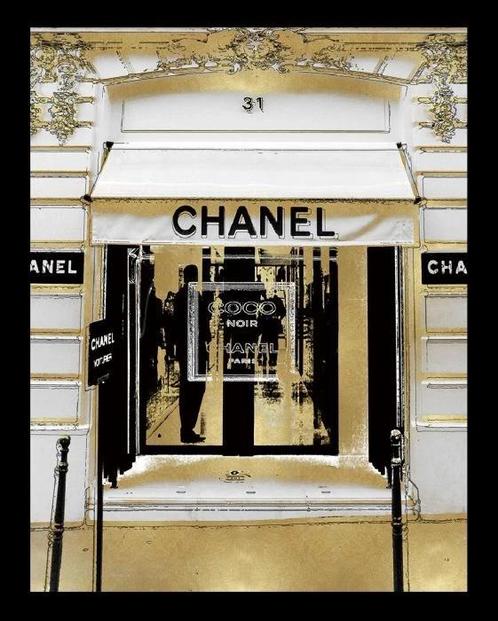 Chanel Store 40x50cm Black Frame, Huis en Inrichting, Woonaccessoires | Schilderijen, Tekeningen en Foto's, Nieuw, Ophalen of Verzenden