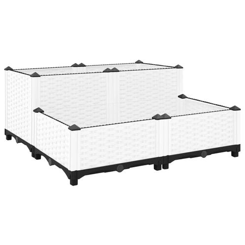 vidaXL Plantenbak verhoogd 80x80x38 cm polypropyleen, Tuin en Terras, Bloembakken en Plantenbakken, 60 tot 100 cm, Nieuw, Kunststof