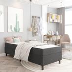 vidaXL Boxspring stof donkergrijs 100x200 cm, Huis en Inrichting, Slaapkamer | Bedden, 100 cm, Eenpersoons, Verzenden, Nieuw