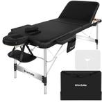 3 zones massagetafel Phuket, draagtas, aluminiumframe - zwar, Sport en Fitness, Massageproducten, Verzenden, Nieuw