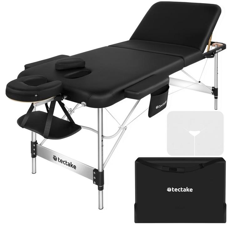 3 zones massagetafel Phuket, draagtas, aluminiumframe - zwar, Sport en Fitness, Massageproducten, Verzenden