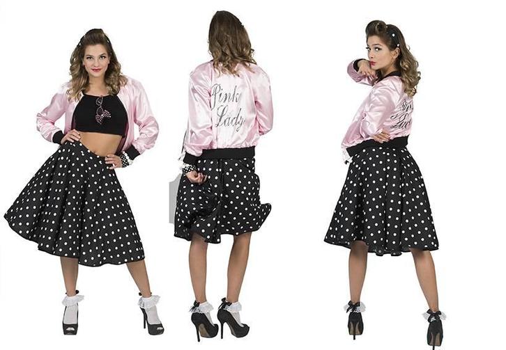 Grease Jaren 50 jasje pink, Kleding | Dames, Carnavalskleding en Feestkleding, Nieuw, Ophalen of Verzenden