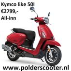 Kymco Like 50I rood euro 5 25/45 KM scooter Polderscooter!