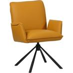 Leren draaibare eetkamerstoel Elite - Toledo Leem, Huis en Inrichting, Barkrukken, 60 tot 90 cm, Nieuw, Leer, Ophalen of Verzenden