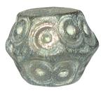 Bizantijnse brons-gedecoreerde poliœdrische peso - 15 mm, Antiek en Kunst