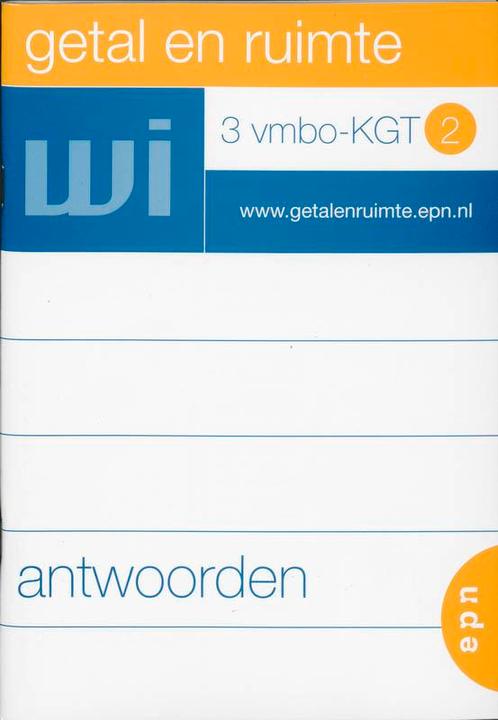Getal en Ruimte 3 vmbo KGT 2 deel Antwoorden 9789011084230, Boeken, Techniek, Zo goed als nieuw, Verzenden