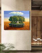Renier C. (XX) - Oasis inesperado. Paisaje, Antiek en Kunst, Kunst | Schilderijen | Modern