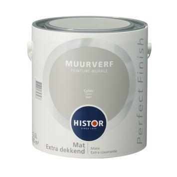 Histor Perfect Finish Muurverf Mat - cyber 6927 - 2,5 Liter, Doe-het-zelf en Verbouw, Verf, Beits en Lak, Verf, Overige kleuren