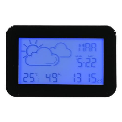 Benson Compact weerstation - thermometer en alarmklok - 1..., Huis en Inrichting, Woonaccessoires | Klokken, Nieuw, Ophalen of Verzenden