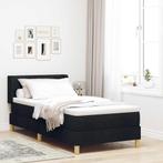 vidaXL Boxspringbed met matras met hoofdeinde Zwart 190 x 90, Huis en Inrichting, Slaapkamer | Bedden, Verzenden, Nieuw, Zwart