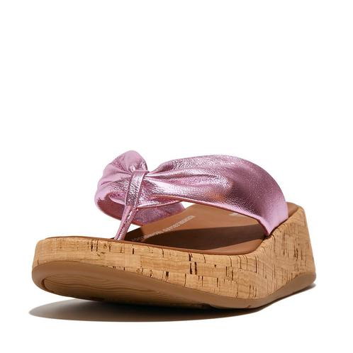 -29% FitFlop  FitFlop F-mode leather-twist flatform toe-thon, Kleding | Dames, Schoenen, Slippers, Nieuw, Verzenden