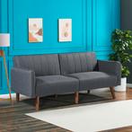 Slaapbank Malå tweezitsbank 175x70x72 cm grijs [en.casa], Verzenden, Nieuw
