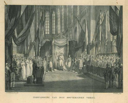 Historische prent van Amsterdam, Antiek en Kunst, Kunst | Etsen en Gravures