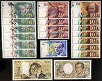 Frankrijk. - 20 banknotes Francs - Various dates (Zonder