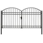 vidaXL Poort dubbel met gebogen bovenkant 300x175 cm staal, Tuin en Terras, Verzenden, Nieuw