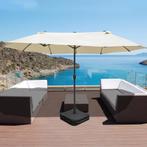 TRUUSK Dubbele Tuinparasol Terrasparasol Met Handzwengel En, Tuin en Terras, Parasols, Verzenden, Nieuw