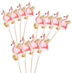 Flamingo Cocktailprikkers 13cm 12st, Hobby en Vrije tijd, Feestartikelen, Verzenden, Nieuw
