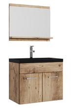 Badkamermeubel Montreal Set 02 60 x 35 cm Kastanje Eiken, Huis en Inrichting, Badkamer | Badkamermeubels, Verzenden, Nieuw, Wastafelkast