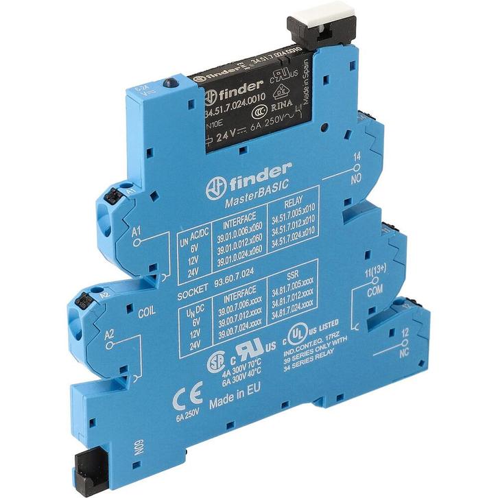 Finder MasterBASIC 6A Interface Relais 24V AC/DC -, Doe-het-zelf en Verbouw, Elektra en Kabels, Overige typen, Nieuw, Verzenden