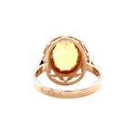 Roségouden vintage ring met saffier 14 krt, Ophalen of Verzenden, Nieuw