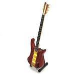 Miniatuur Rickenbacker  basgitaar met gratis standaard, Ophalen of Verzenden, Nieuw, Pop, Beeldje of Miniatuur