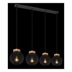 Hanglamp PABLO 20.0 cm 4-lichts Zwart, Ophalen of Verzenden, Nieuw, Metaal, Minder dan 50 cm