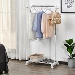 TRUUSK Verrijdbaar Kledingrek - Hoogte Verstelbaar - Onderst, Kleding | Dames, Kledingrekken, Verzenden, Nieuw