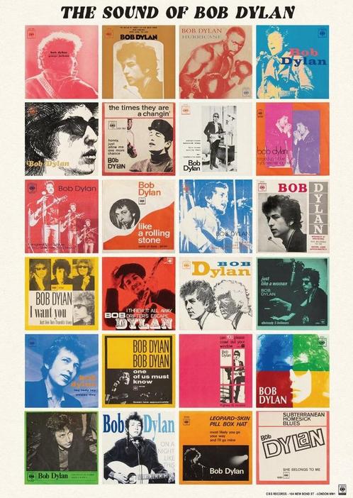 Posters - Poster Dylan, Bob - The Sound Of..., Verzamelen, Muziek, Artiesten en Beroemdheden, Zo goed als nieuw, Verzenden