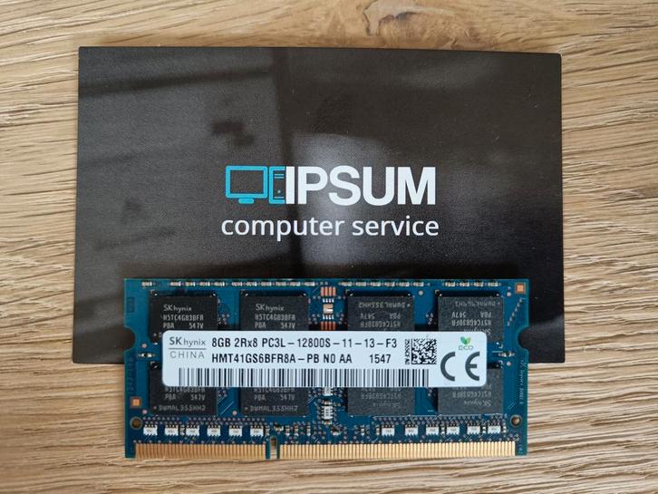 Hynix HMT41GS6BFR8A-PB 8gb DDR3 SoDimm geheugen, Computers en Software, RAM geheugen, Refurbished, Ophalen of Verzenden