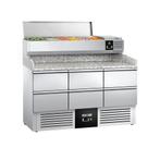 GGM Gastro | Pizza koelwerkbank PREMIUM - 1400x700mm - 6 |, Verzenden, Nieuw in verpakking