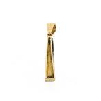 Bicolor gouden hanger met zirconia (zirconia stenen), Ophalen of Verzenden, Gebruikt, Goud, Overige merken