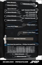 PRP 35pc Can-Am Roll Up Tool bag Tool kit - Black - E112, Ophalen of Verzenden