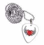 Plectrum ketting of met afbeelding van Hart en engelvleugels, Ophalen of Verzenden, Nieuw