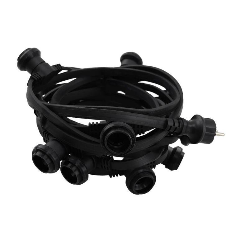 10m prikkabel, 20 fittingen, Tuin en Terras, Buitenverlichting, Nieuw, Ophalen of Verzenden