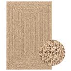 vidaXL Vloerkleed ZIZUR binnen en buiten 200x290 cm jute, Verzenden, Nieuw, Bruin