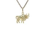 Gouden vintage stier hanger 14 krt, Ophalen of Verzenden, Nieuw