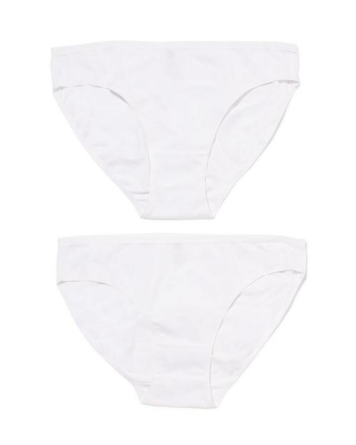 HEMA Dames slips stretch katoen - 2 stuks wit, Kleding | Dames, Ondergoed en Lingerie, Verzenden