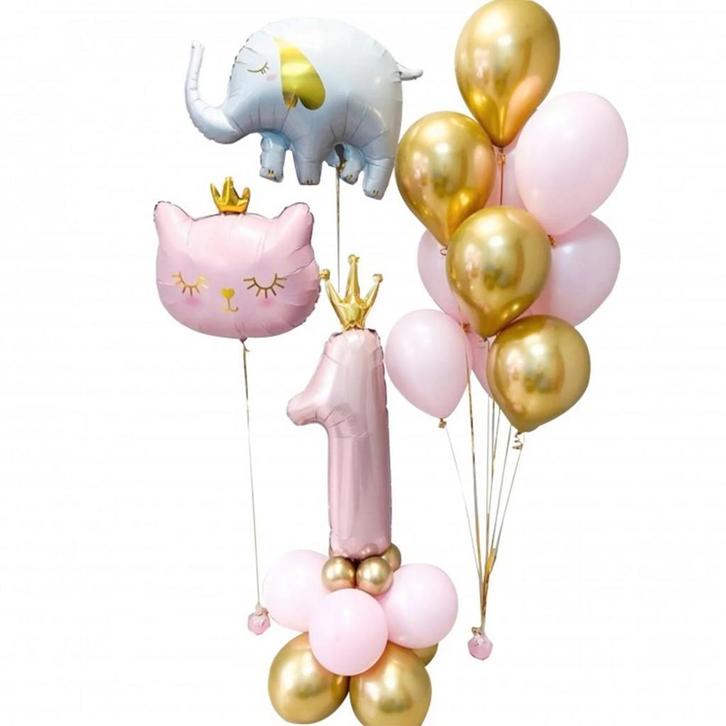 Eerste verjaardag ballonnen cakesmash set, Kinderen en Baby's, Babykleding | Maat 80, Overige typen, Meisje, Nieuw, Verzenden