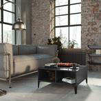 vidaXL Salontafel 60x60x30 cm bewerkt hout hoogglans grijs, Huis en Inrichting, Tafels | Salontafels, 50 tot 100 cm, Verzenden